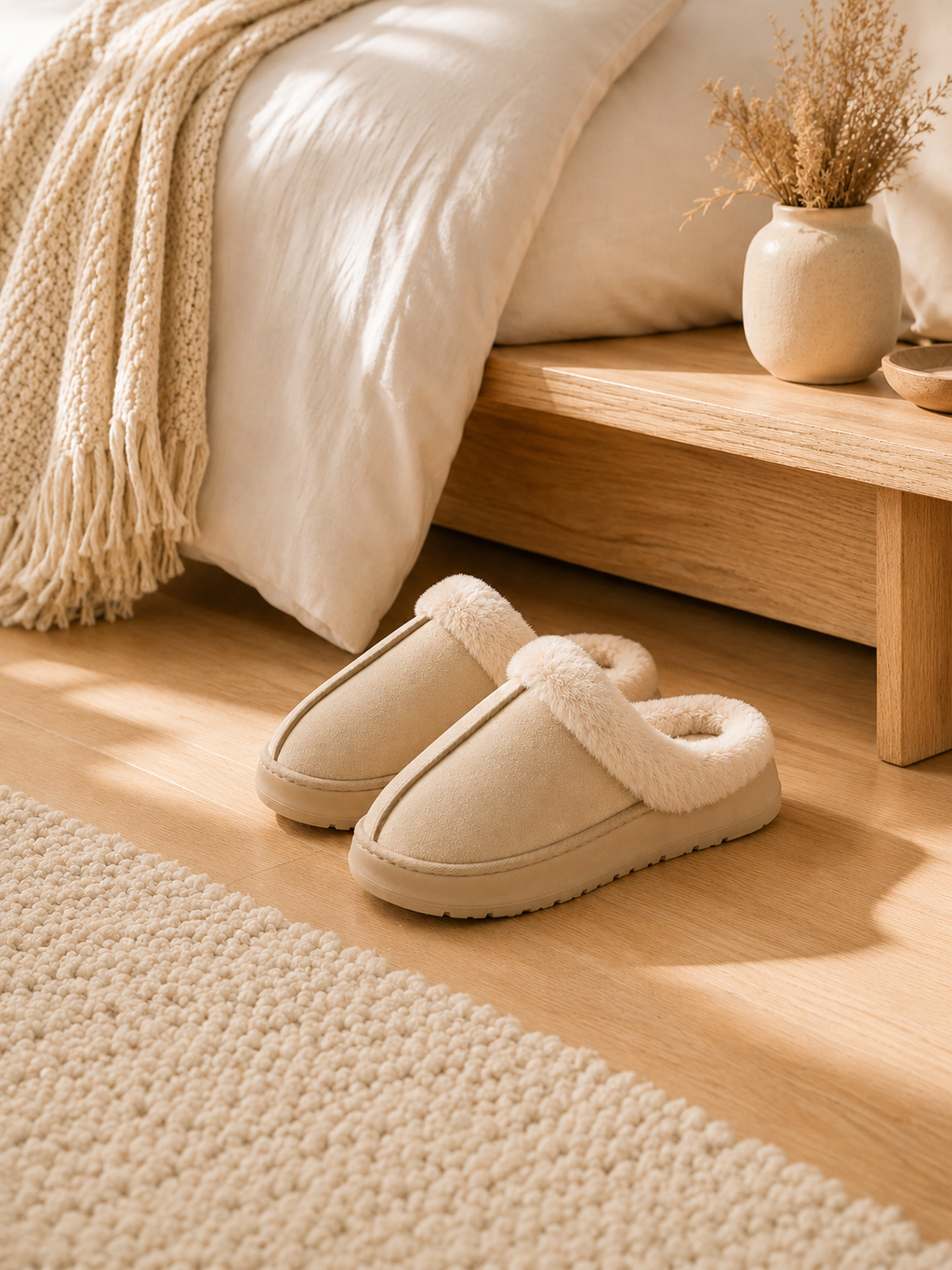 Pantuflas Fluffy Crème