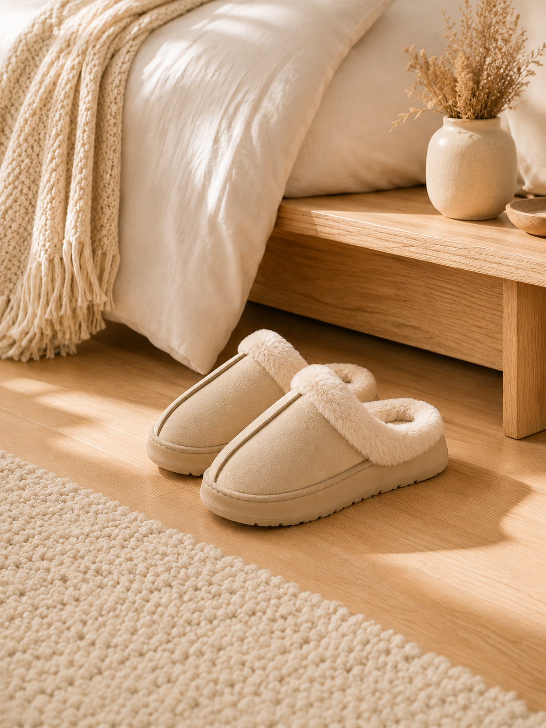 Pantuflas Fluffy Crème