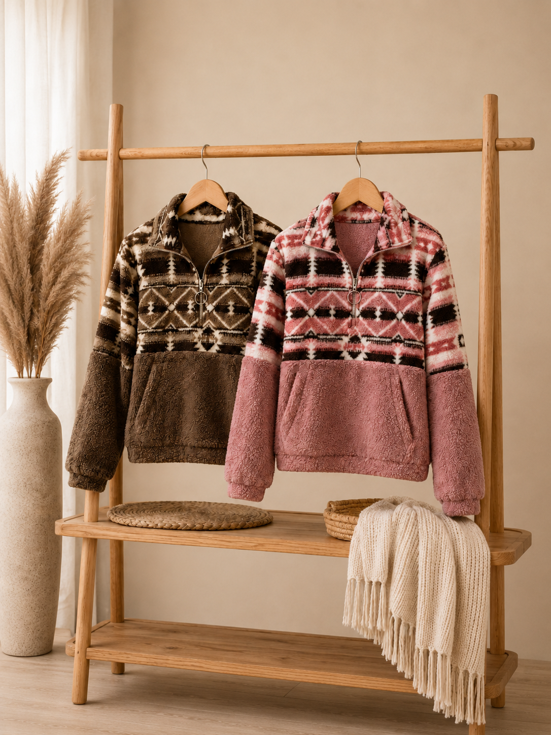 Suéter Teddy Geo Half-Zip